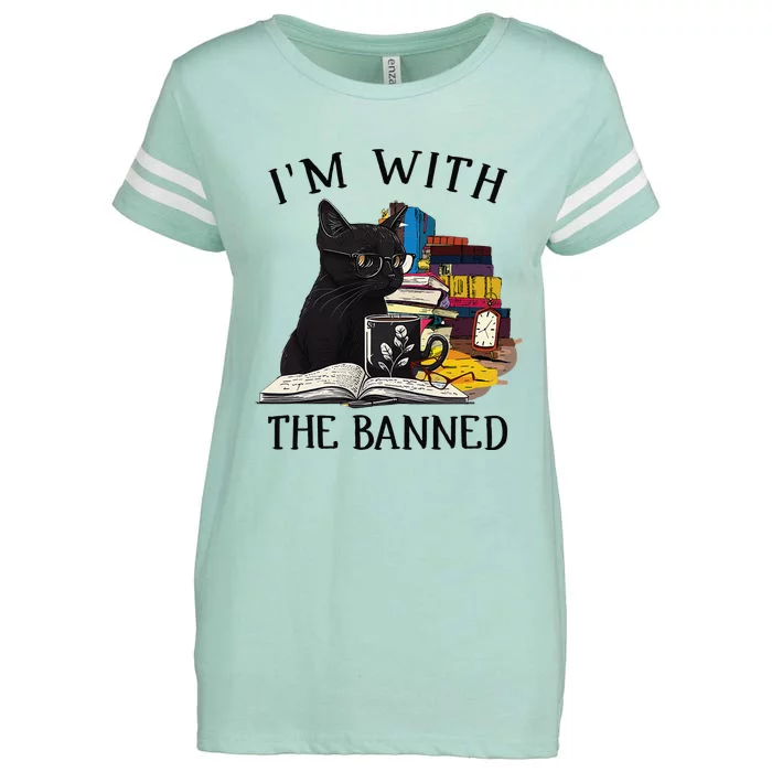 I'm with The Banned Read Banned Books Lover BookWorm Enza Ladies Jersey Football T-Shirt