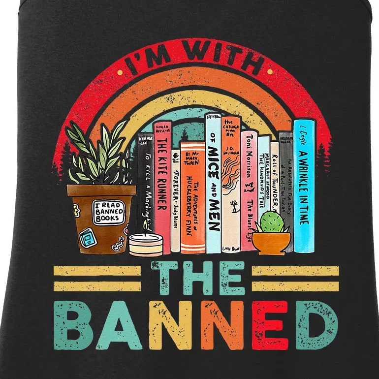 Im With The Banned Books I Read Banned Reader Books Lover Ladies Essential Tank