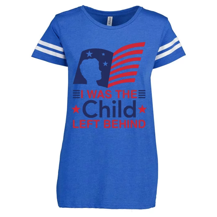 I Was The Child Left Behind Enza Ladies Jersey Football T-Shirt