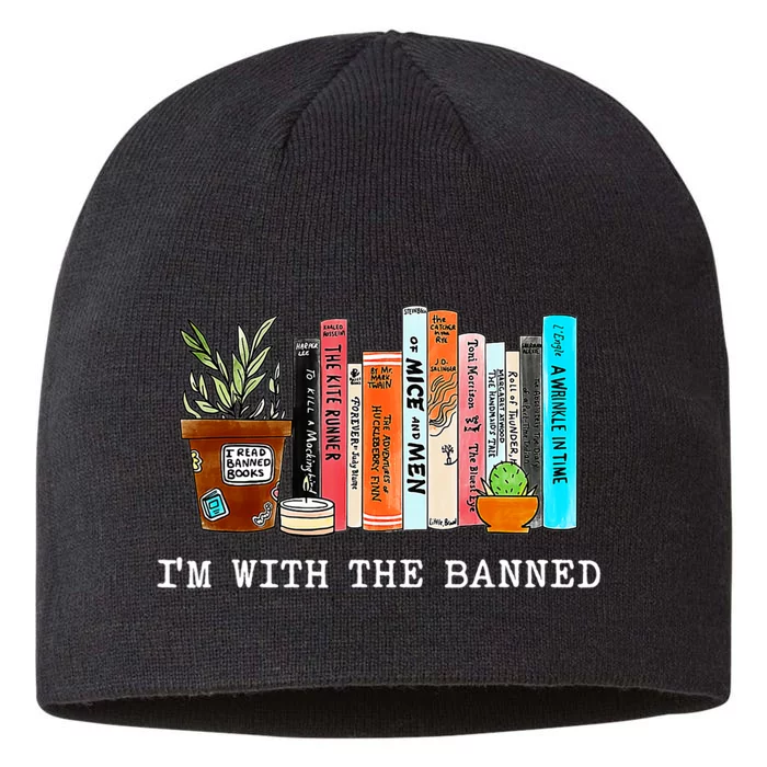 Im With The Banned I Read Banned Books 8 1/2in Sustainable Knit Beanie