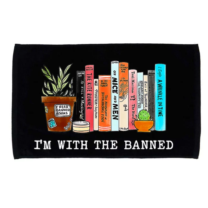 Im With The Banned I Read Banned Books Microfiber Hand Towel