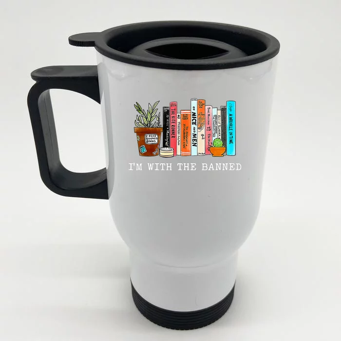 Im With The Banned I Read Banned Books Front & Back Stainless Steel Travel Mug