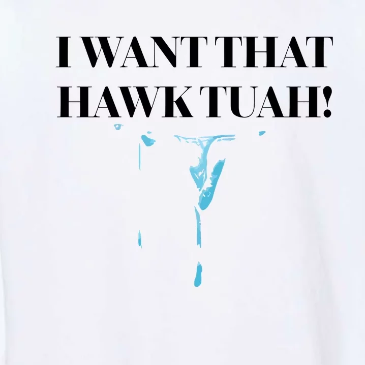 I Want That Hawk Tuah Garment-Dyed Sweatshirt