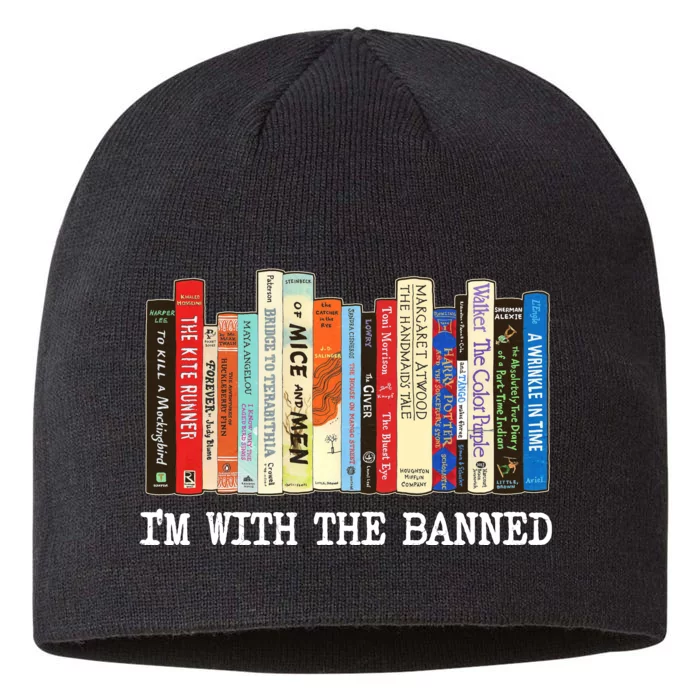 Im With The Banned Banned Books Reading Books 8 1/2in Sustainable Knit Beanie