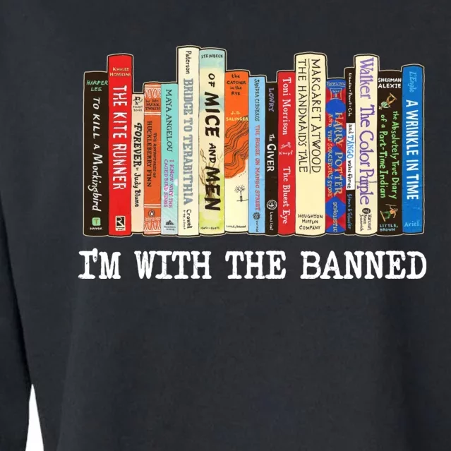 Im With The Banned Banned Books Reading Books Cropped Pullover Crew