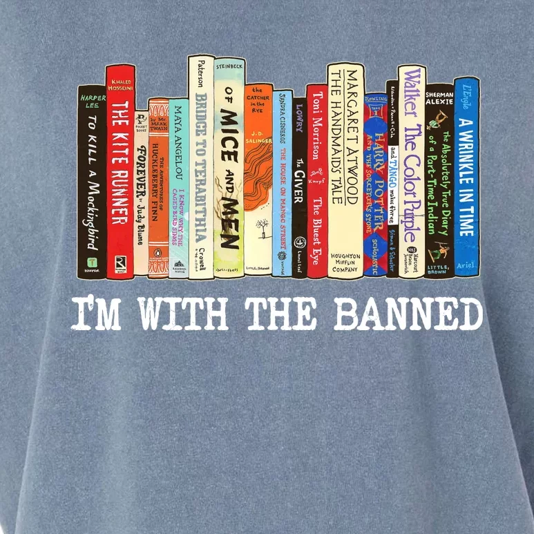 Im With The Banned Banned Books Reading Books Garment-Dyed Women's Muscle Tee