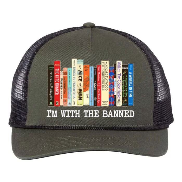 Im With The Banned Banned Books Reading Books Retro Rope Trucker Hat Cap