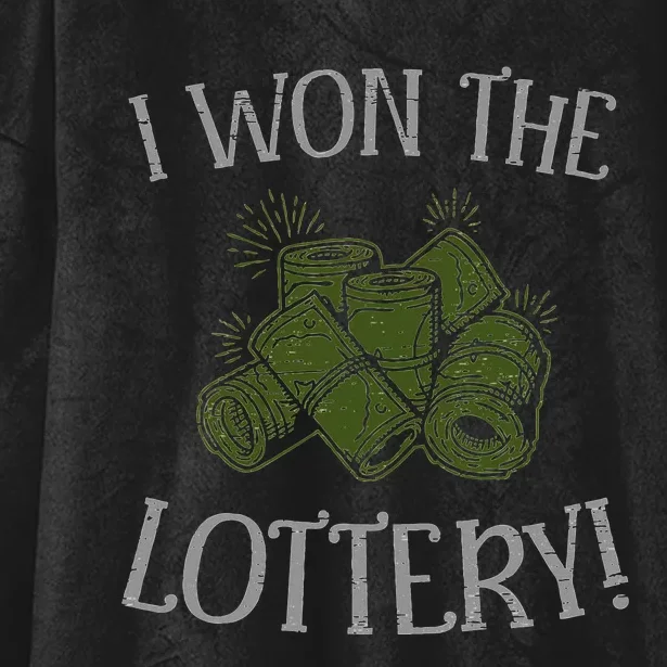 I Won The Lottery Game Winner Luck Lottery Scratcher Hooded Wearable Blanket