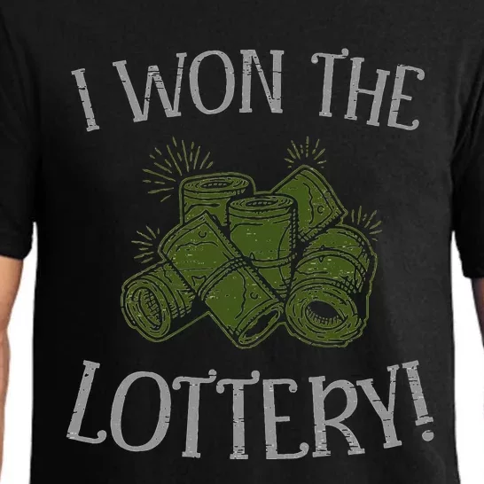 I Won The Lottery Game Winner Luck Lottery Scratcher Pajama Set