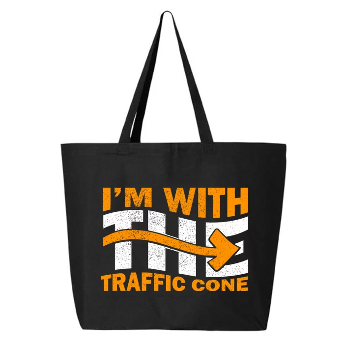 IM With The Traffic Cone Costume Funny Halloween Couple 25L Jumbo Tote