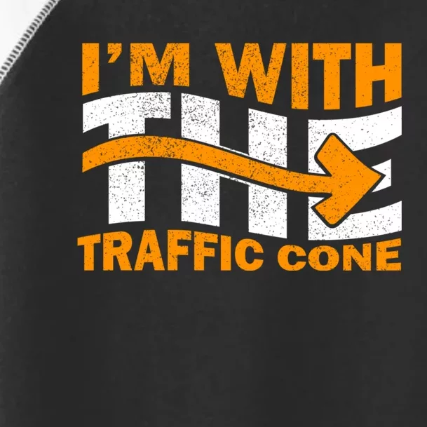 IM With The Traffic Cone Costume Funny Halloween Couple Toddler Fine Jersey T-Shirt