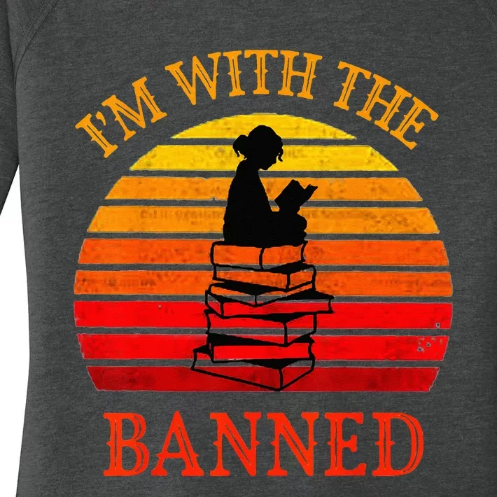 I'm With The Banned Books I Read Banned Books Lovers Women's Perfect Tri Tunic Long Sleeve Shirt