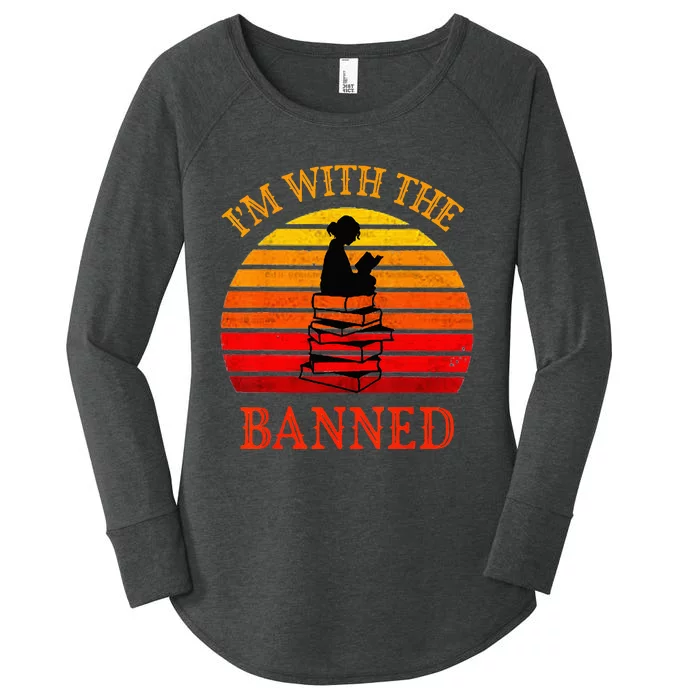 I'm With The Banned Books I Read Banned Books Lovers Women's Perfect Tri Tunic Long Sleeve Shirt