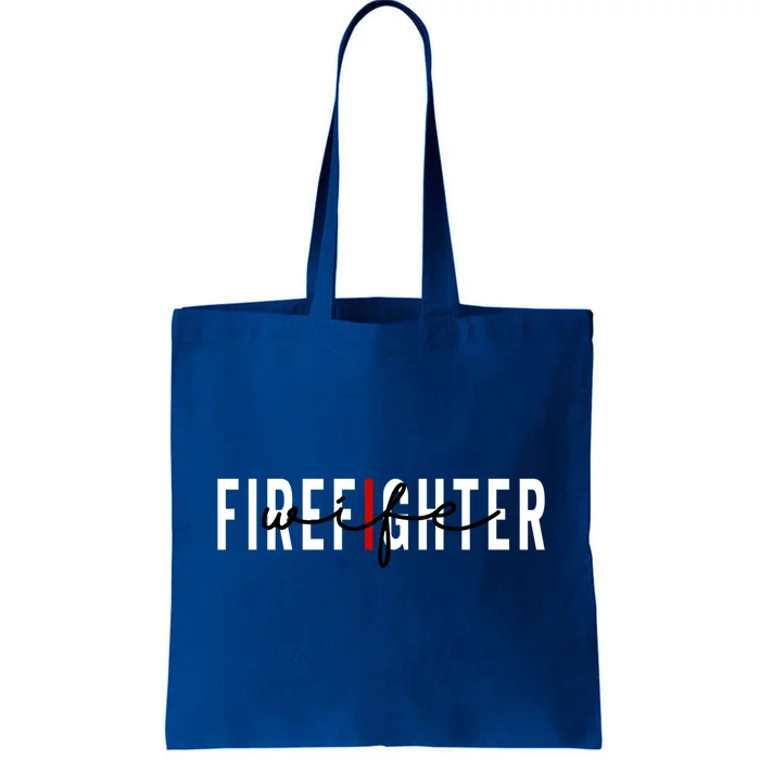 Ire Wife Thin Red Line Firefighter Wife Gift Mothers Day Gift Tote Bag