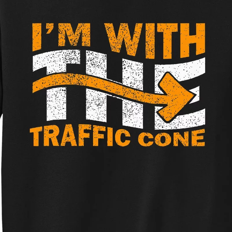 IM With The Traffic Cone Costume Funny Halloween Couple Sweatshirt