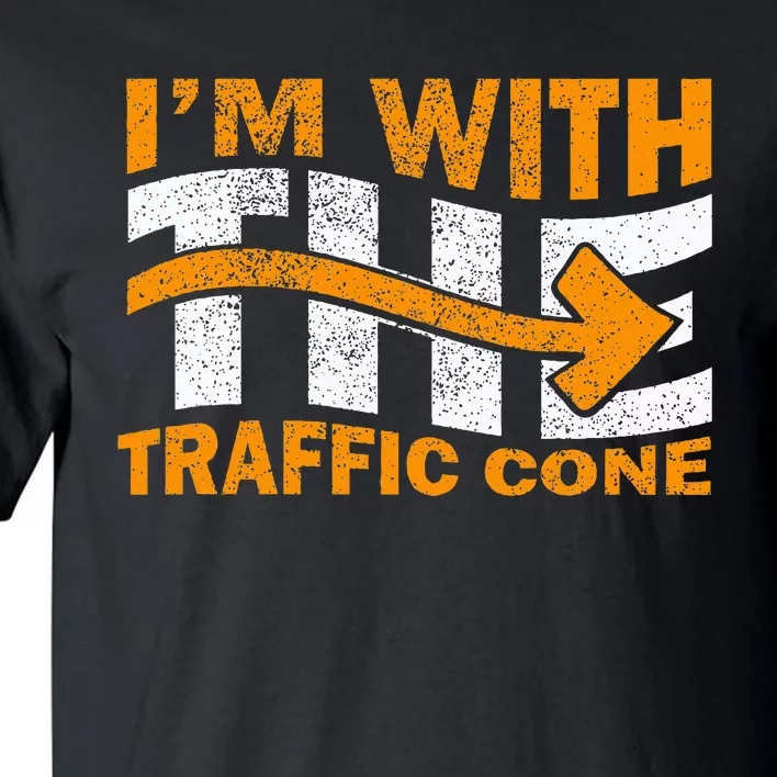 IM With The Traffic Cone Costume Funny Halloween Couple Tall T-Shirt