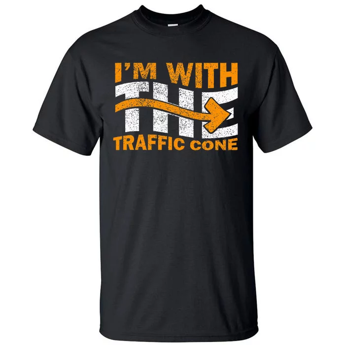 IM With The Traffic Cone Costume Funny Halloween Couple Tall T-Shirt