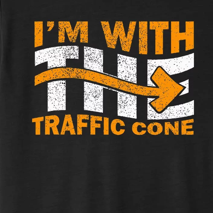 IM With The Traffic Cone Costume Funny Halloween Couple ChromaSoft Performance T-Shirt