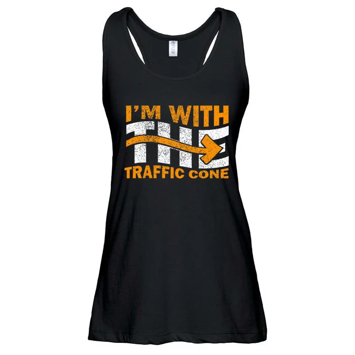 IM With The Traffic Cone Costume Funny Halloween Couple Ladies Essential Flowy Tank