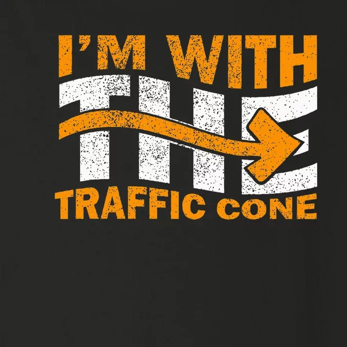 IM With The Traffic Cone Costume Funny Halloween Couple Toddler Long Sleeve Shirt