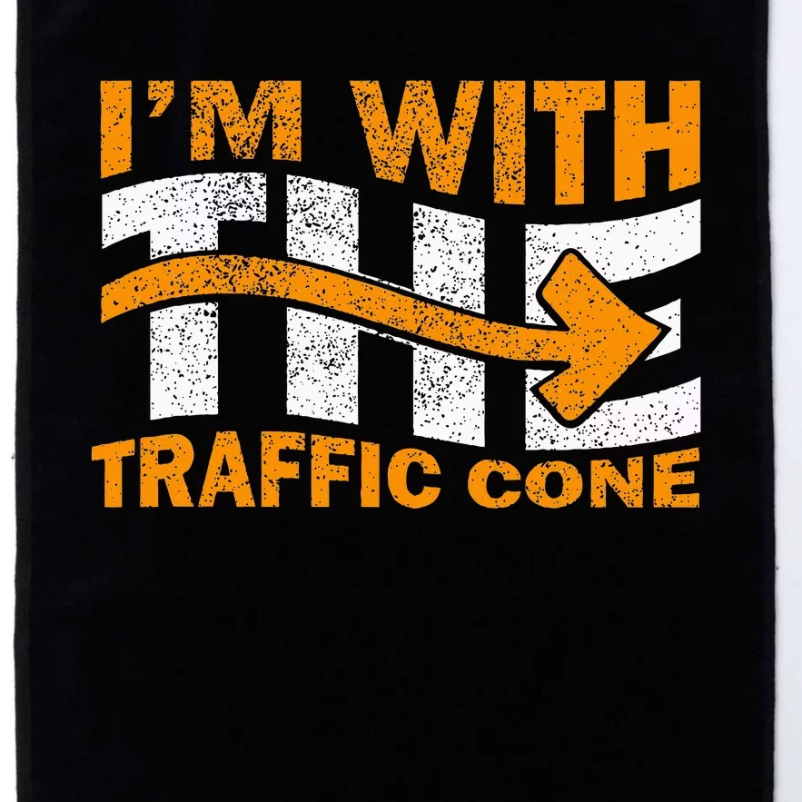 IM With The Traffic Cone Costume Funny Halloween Couple Platinum Collection Golf Towel