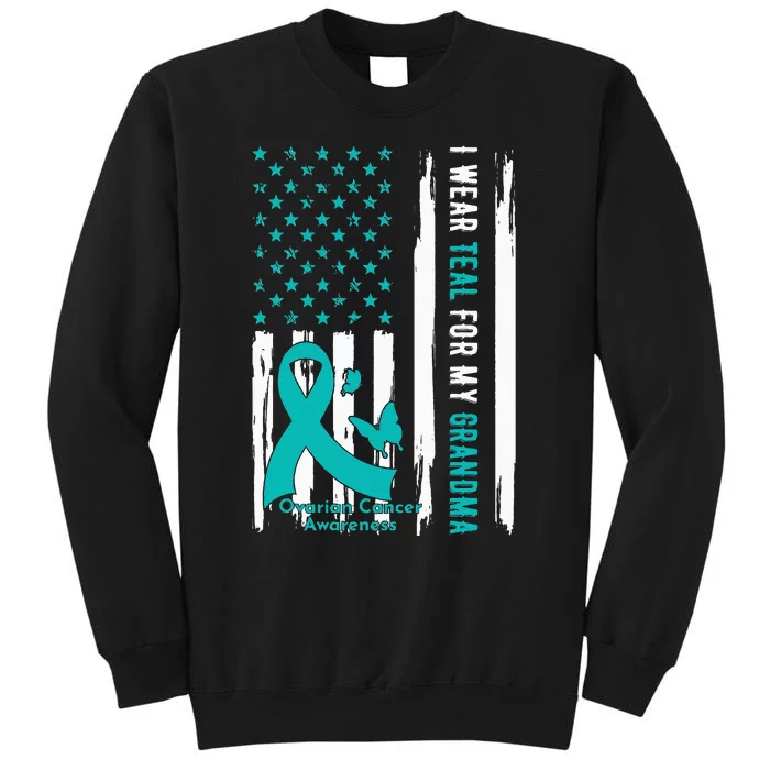 I Wear Teal For My Grandma Ovarian Cancer Awareness Sweatshirt