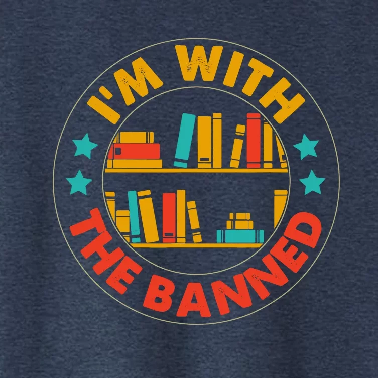 IM With The Banned Books I Read Banned Books Lovers Women's Crop Top Tee