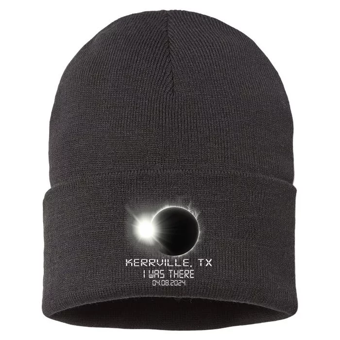 I Was There Total Solar Eclipse Kerrville Texas Sustainable Knit Beanie