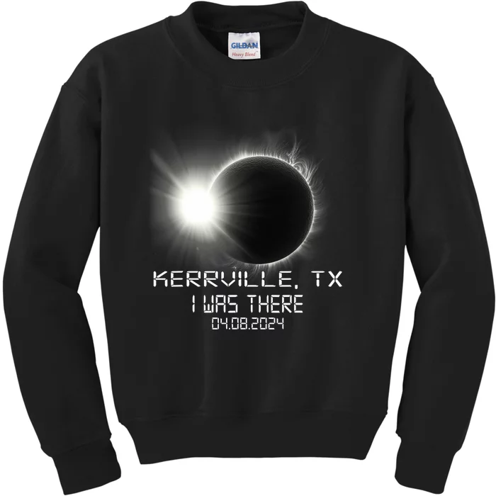 I Was There Total Solar Eclipse Kerrville Texas Kids Sweatshirt