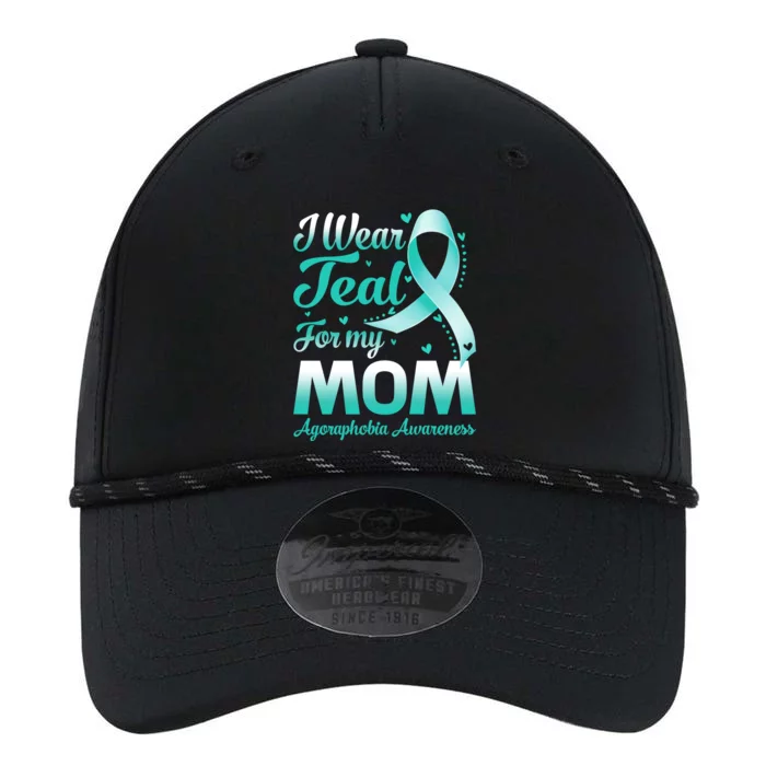 I Wear Teal For My Mom Agoraphobia Awareness Ribbon Gift Performance The Dyno Cap