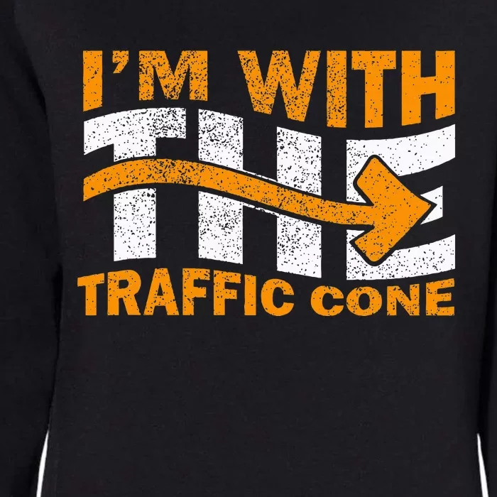 IM With The Traffic Cone Costume Womens California Wash Sweatshirt