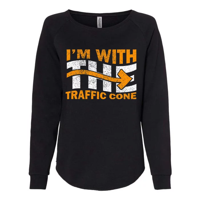 IM With The Traffic Cone Costume Womens California Wash Sweatshirt