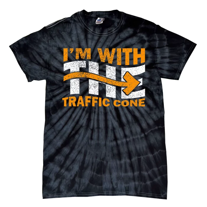 IM With The Traffic Cone Costume Tie-Dye T-Shirt