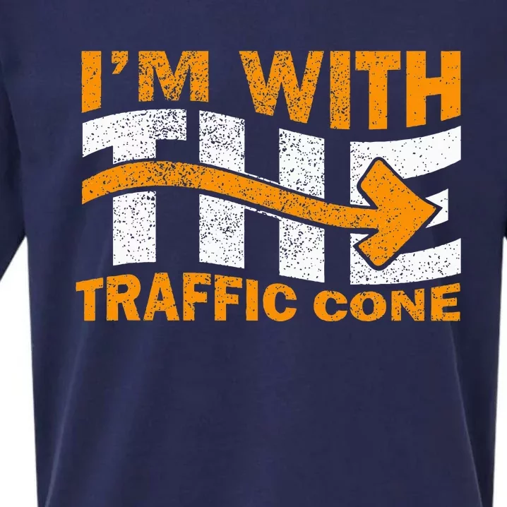 IM With The Traffic Cone Costume Sueded Cloud Jersey T-Shirt