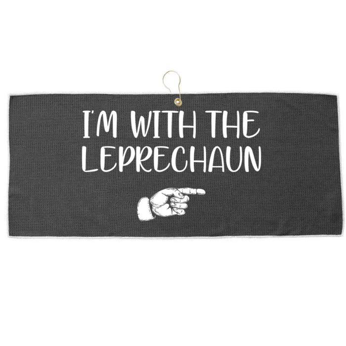 Im With The Leprechaun Large Microfiber Waffle Golf Towel