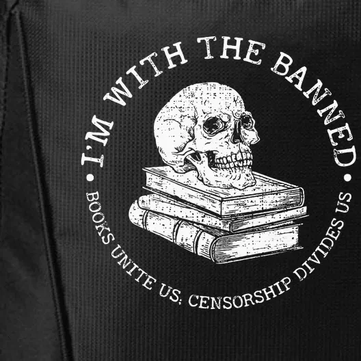 IM With The Banned Books Funny Book Lover Librarian Reading City Backpack