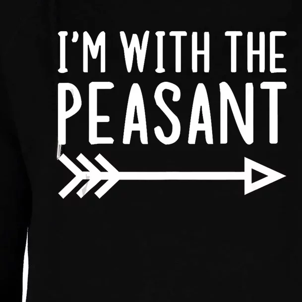 IM With The Peasant Funny Matching Halloween Couple Costume Womens Funnel Neck Pullover Hood