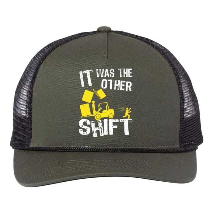 It Was The Other Forklift Driver Funny Forklift Retro Rope Trucker Hat Cap