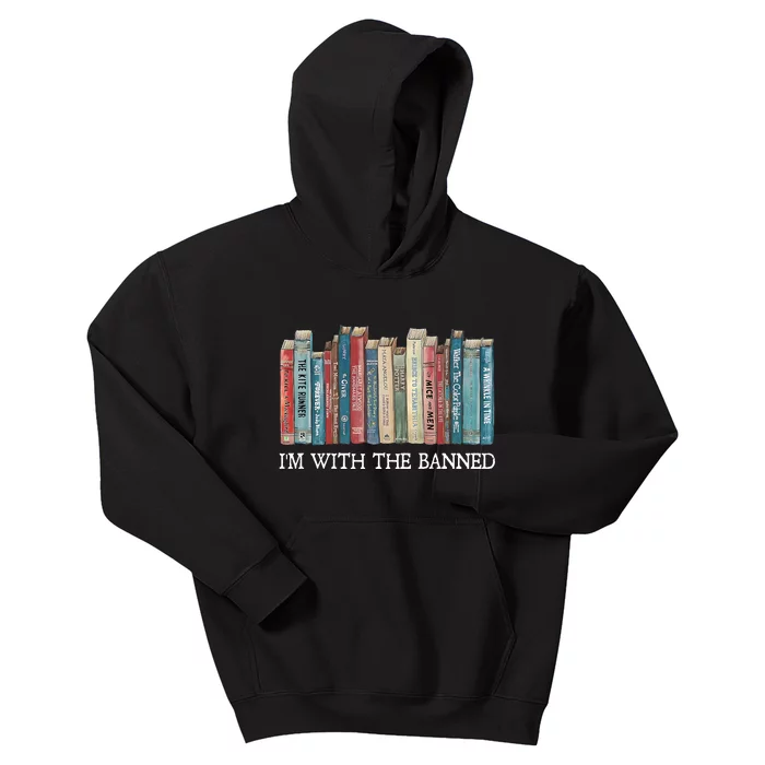 Im With The Banned Books Reading Librarian Kids Hoodie