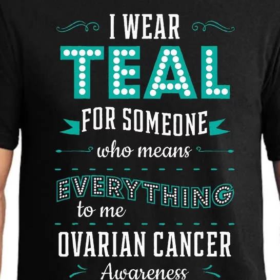 I Wear Teal Ovarian Cancer Awareness Carcinoma Gynecology Pajama Set