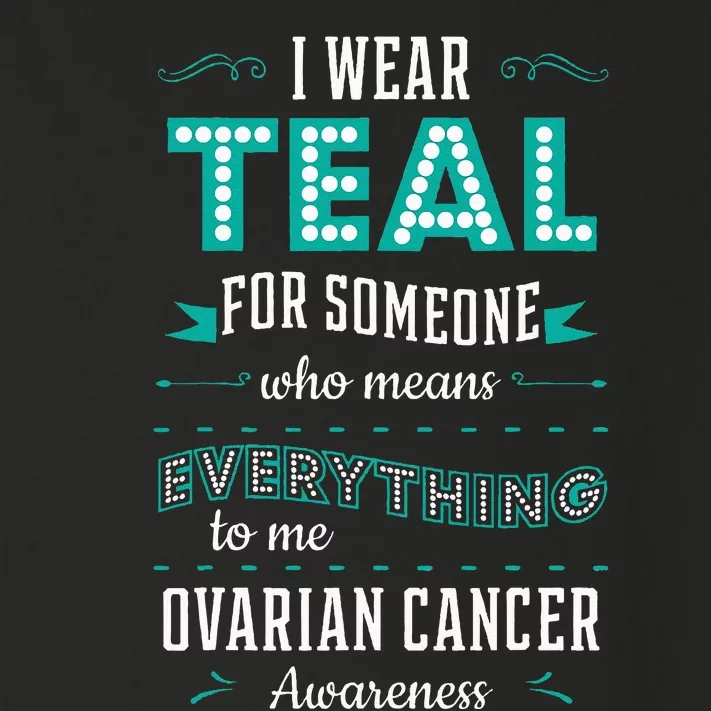 I Wear Teal Ovarian Cancer Awareness Carcinoma Gynecology Toddler Long Sleeve Shirt