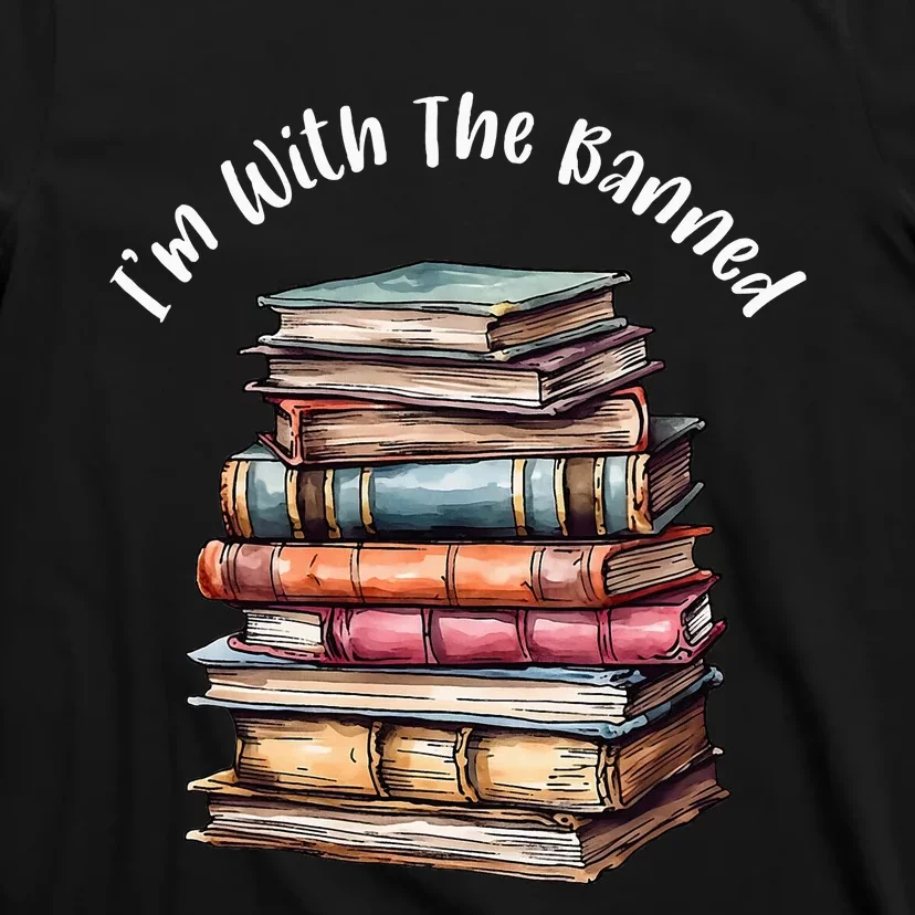 IM With The Banned Books Vintage Librarian Life Retro T-Shirt