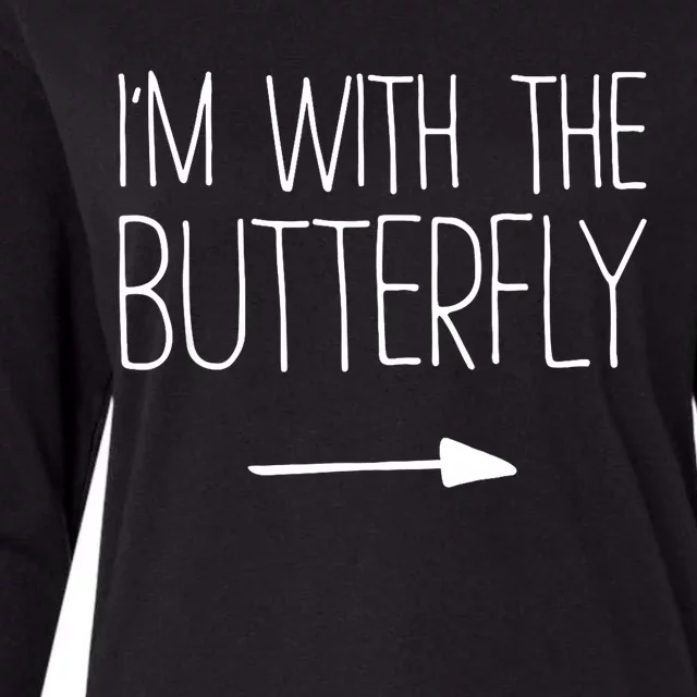 Im With The Butterfly Adult Women Costume Womens Cotton Relaxed Long Sleeve T-Shirt