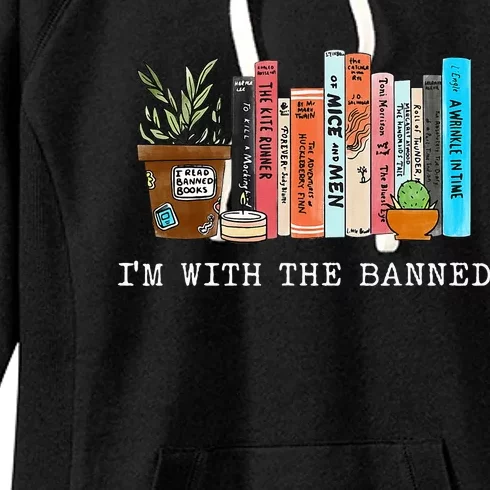 Im With The Banned Books I Read Banned Books Lovers Women's Fleece Hoodie