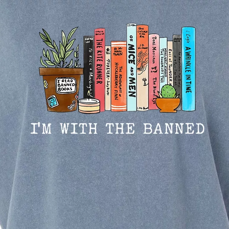 Im With The Banned Books I Read Banned Books Lovers Garment-Dyed Women's Muscle Tee