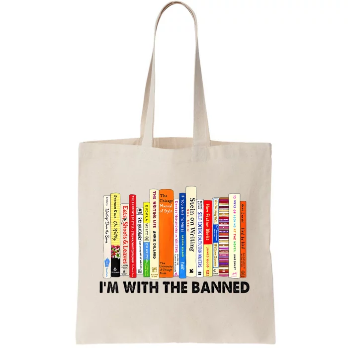 Im With The Banned Banned Books Reading Librarian Bookish Tote Bag