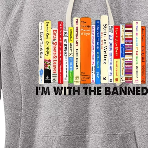 Im With The Banned Banned Books Reading Librarian Bookish Women's Fleece Hoodie