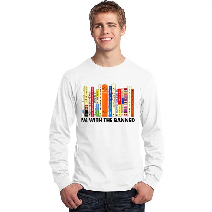 Im With The Banned Banned Books Reading Librarian Bookish Tall Long Sleeve T-Shirt