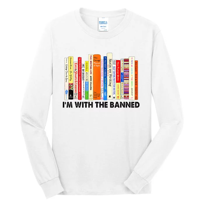 Im With The Banned Banned Books Reading Librarian Bookish Tall Long Sleeve T-Shirt