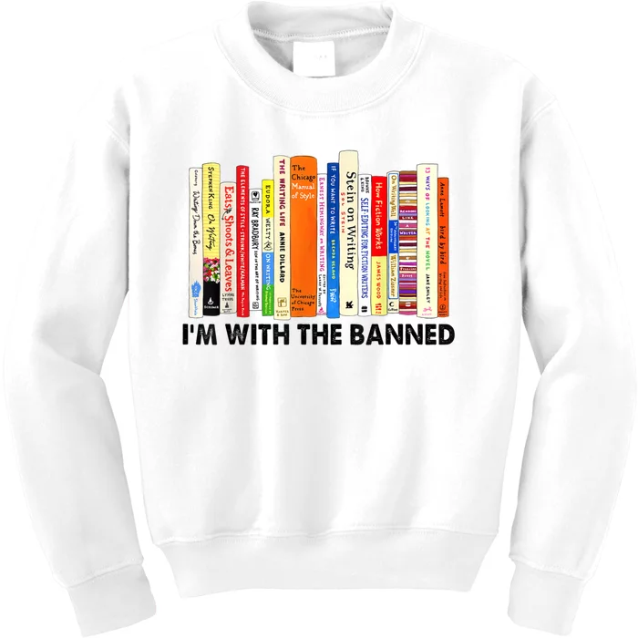 Im With The Banned Banned Books Reading Librarian Bookish Kids Sweatshirt